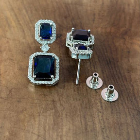 Cooper Blue American Diamond Earrings