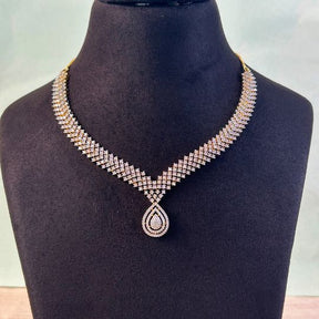 Sabrina 18K Gold Plated American Diamond Neckalce Set