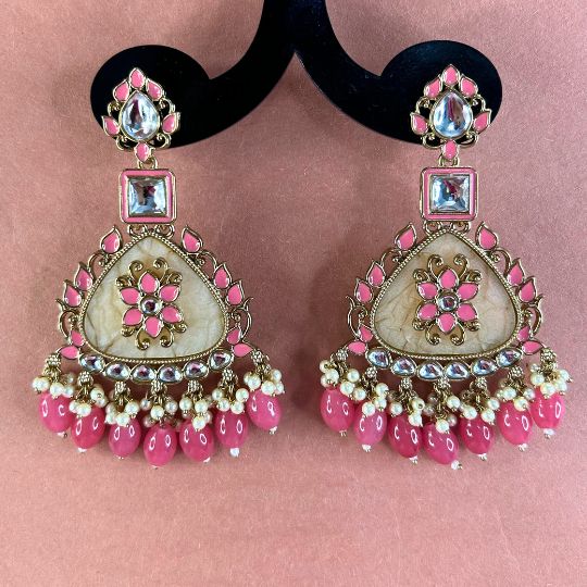 Shabina Pink Chandbalis