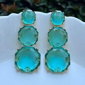 Mais Turquoise Statement Earrings