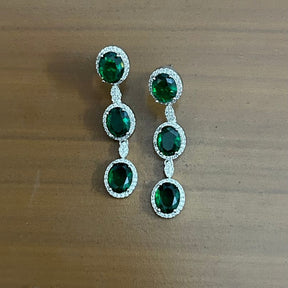 Valentina Green American Diamond Necklace Set