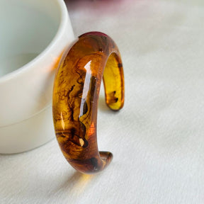 Open Maroon Resin Bangles