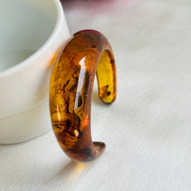 Open Maroon Resin Bangles