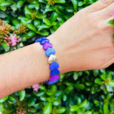 Mini Heart Stretchable Blue Bracelet