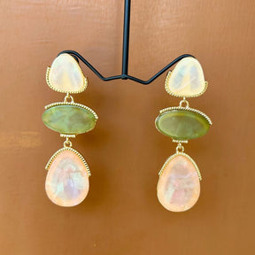 Multicolor Resin Earrings - Pastel