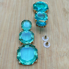 Mais Turquoise Statement Earrings