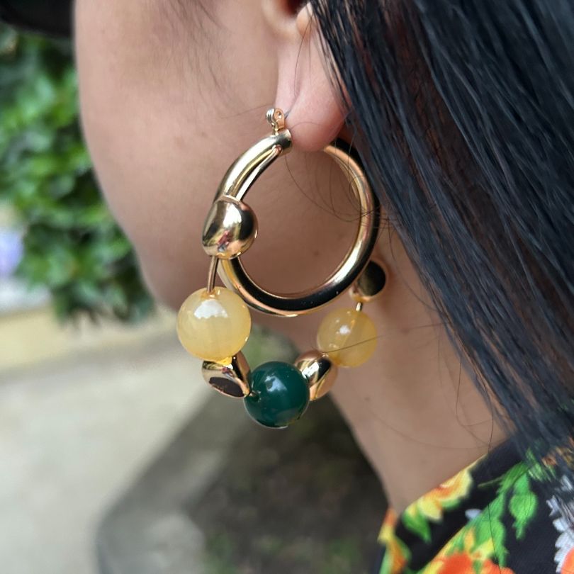 Beads Hoop Earrings