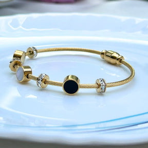 Zaya Round Golden Bracelet