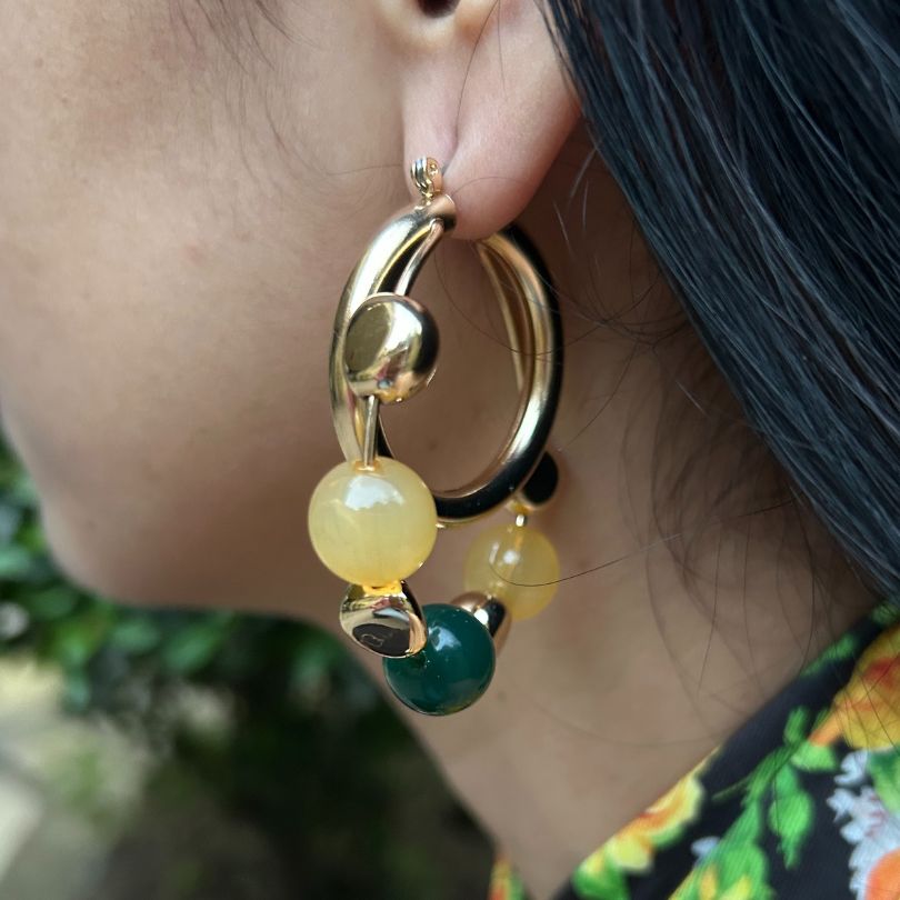 Beads Hoop Earrings