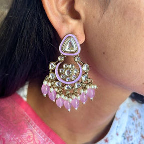 Adrika Lilac Chandbalis Earrings