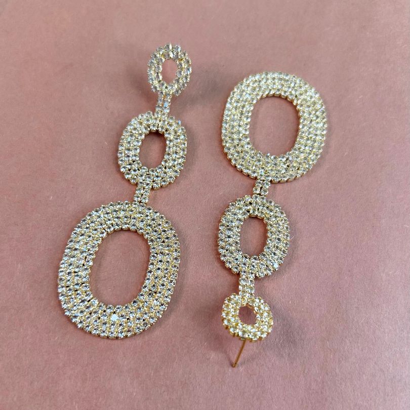 Kylie Golden Party Earrings