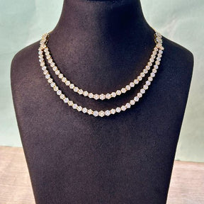 Clare Two Layered American Diamond Necklace Set