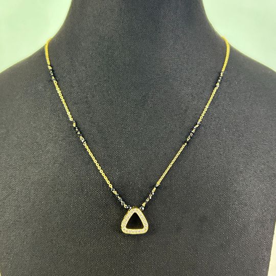 Tribhu Solitarie CZ Mangalsutra