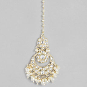 LAIDA Gold-Plated Kundan-Studded Maang Tikka