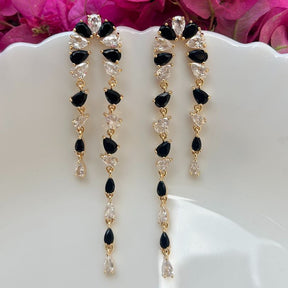 Bling Blogger Black American Diamond Earrings