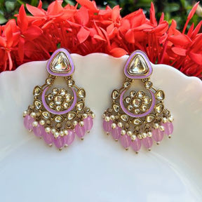 Adrika Lilac Chandbalis Earrings