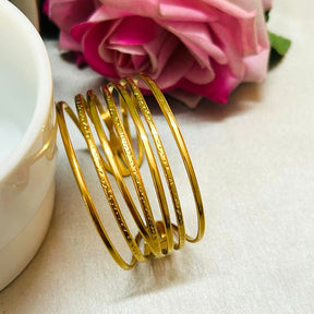 Layered Golden Open Bracelet