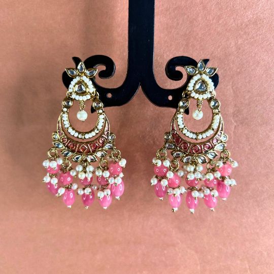 Zinnat Pink Chandbalis