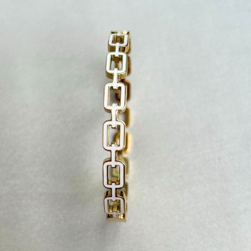 Golden White Stainless Steel Bracelet