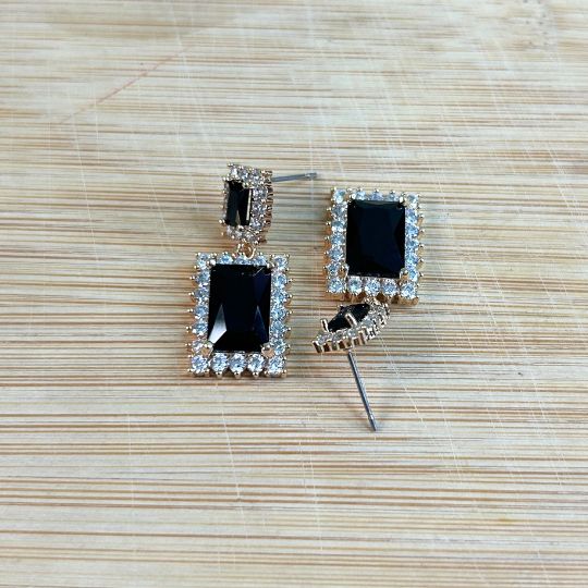 Inky Square AD Earrings