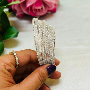 Spiral Silver American Diamond Bracelet