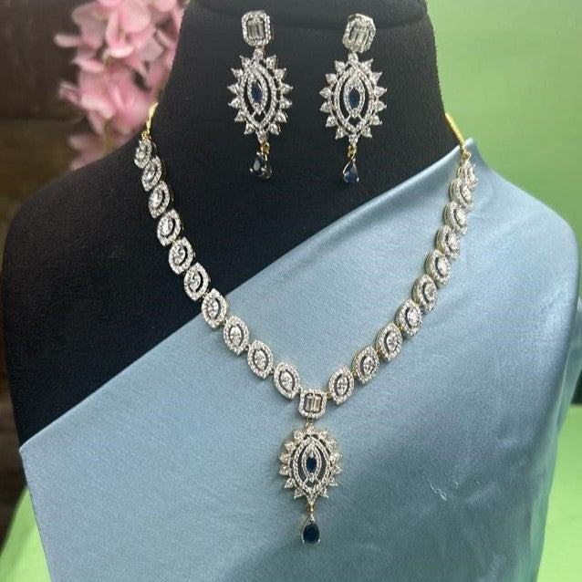 AMY CZ Sapphire Blue Designer Set