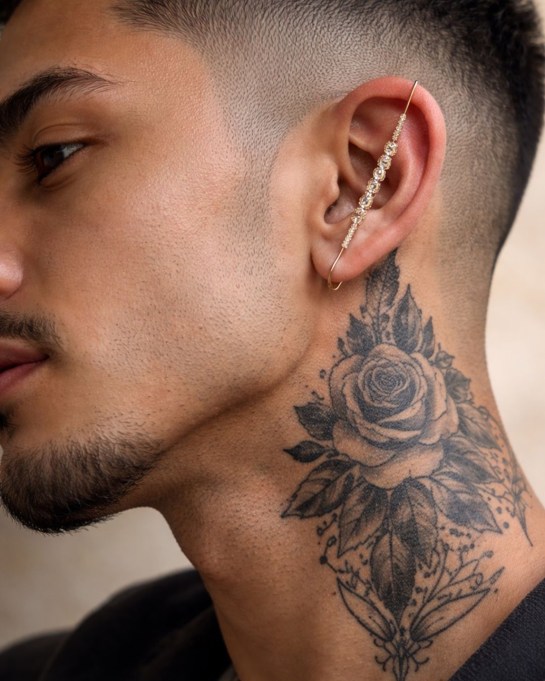 Golden Crystal Line Unisex Ear Cuff