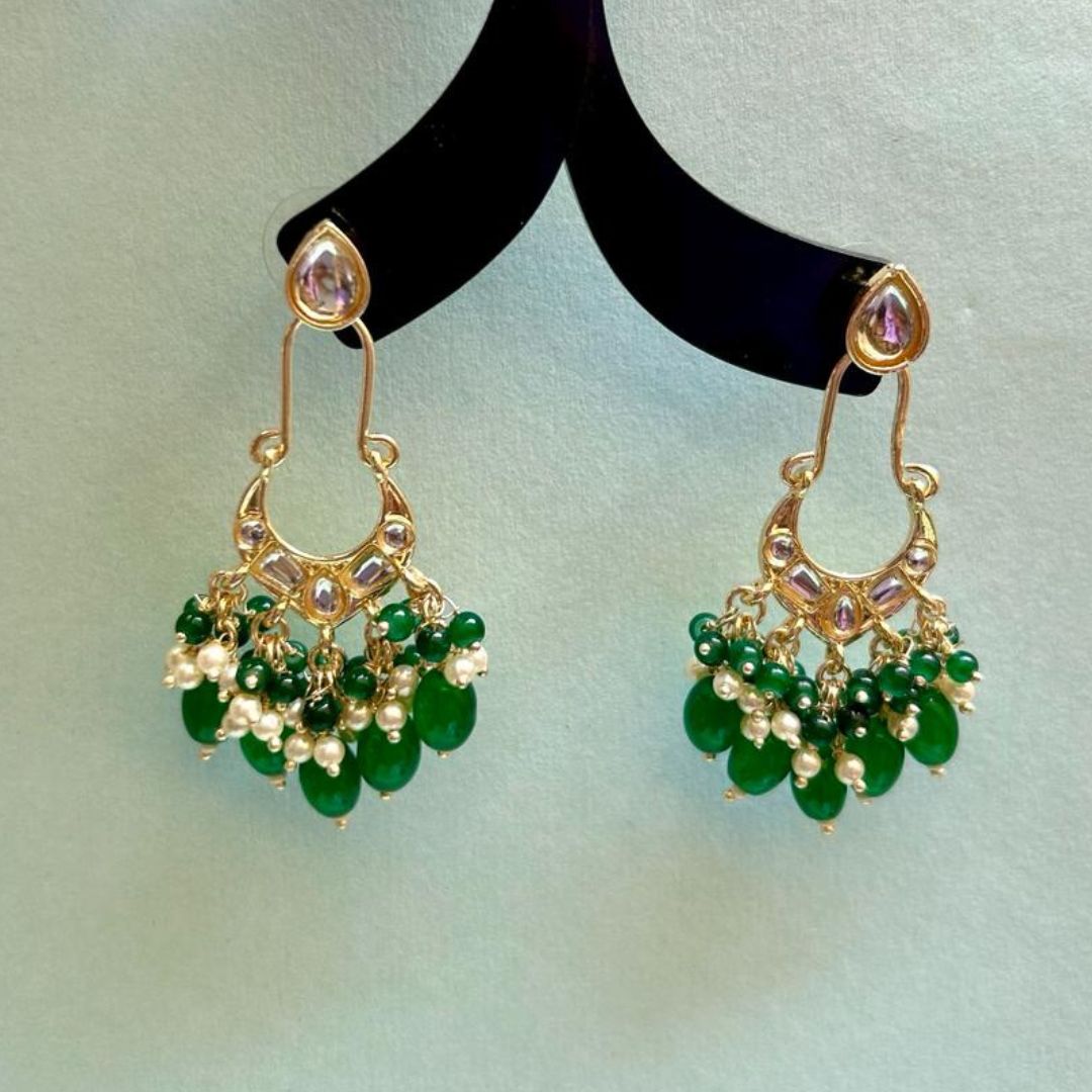 Sehar Green Earrings