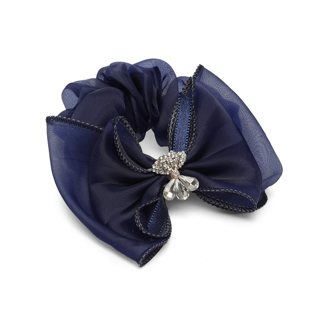 LAIDA Women Set of 2 Embellished Scrunchie Ponytail Holders