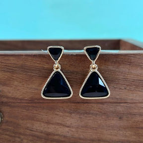 Dot Triangle Earrings