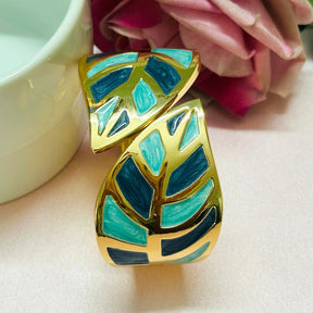 Blue Turquoise Leaf Shaped Bracelet