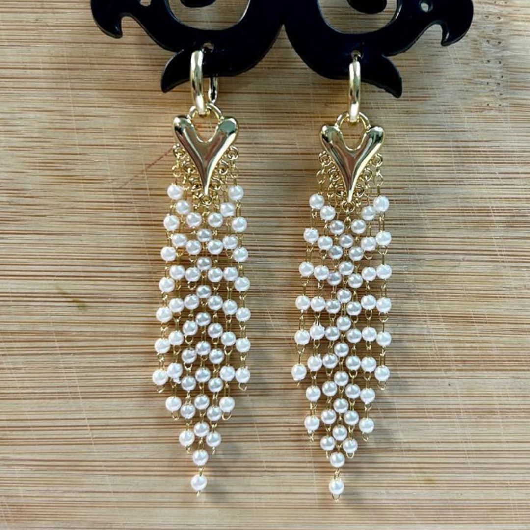 Love Pearl Chandelier Earrings