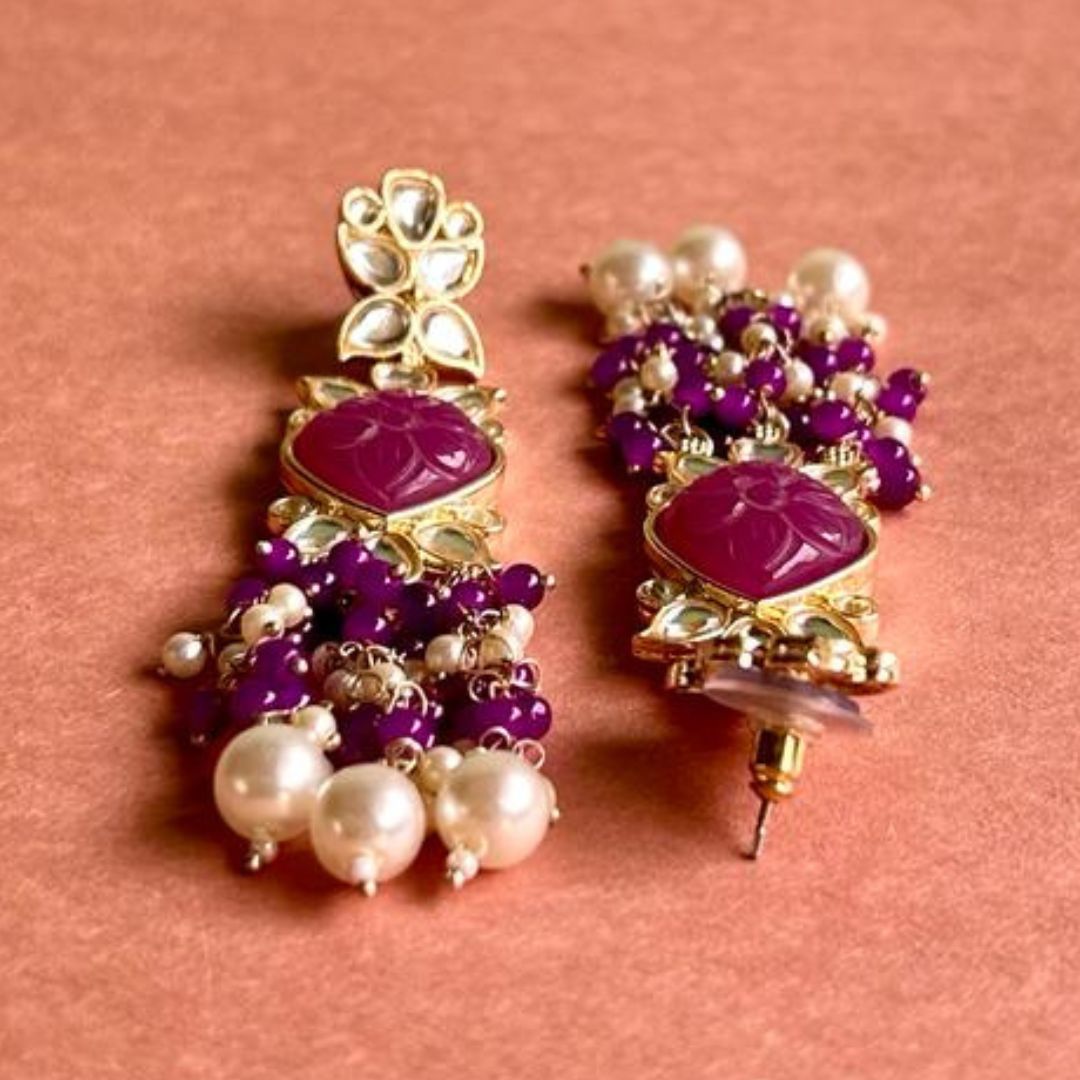 Tia Purple Earrings