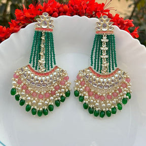 Fazeen Green  Jhoomar Earrings