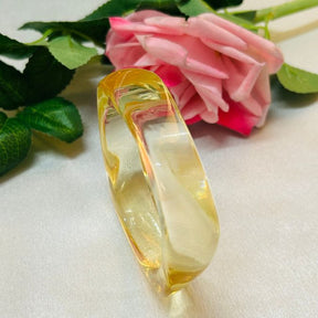 Yellow Clear Transparent Resin Bangles
