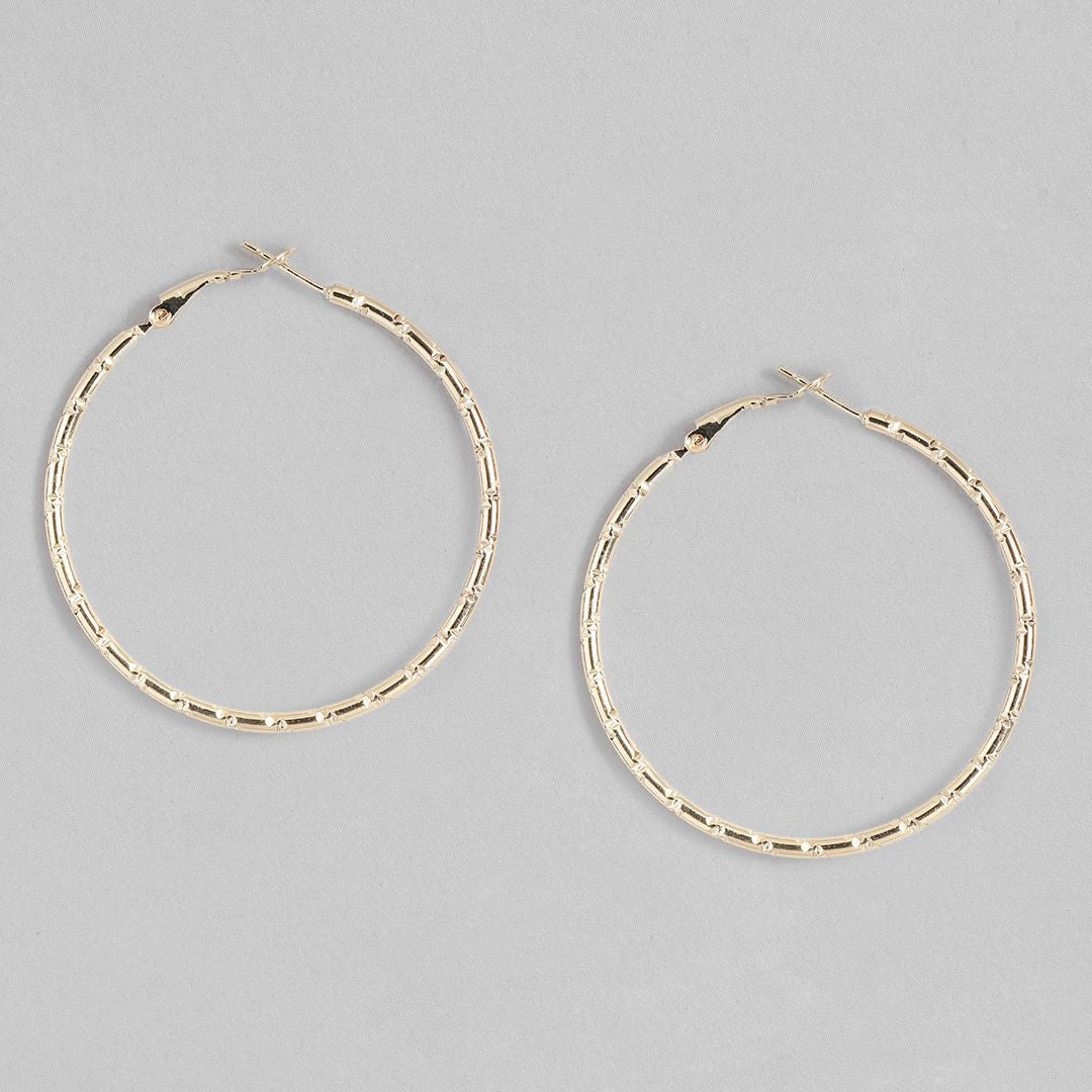 Laida Gold-Plated Circular Hoop Earrings