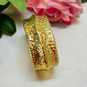 Golden Textured Openable Kada/Cuff