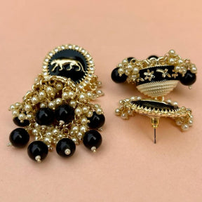 Huma Black Jhumkas