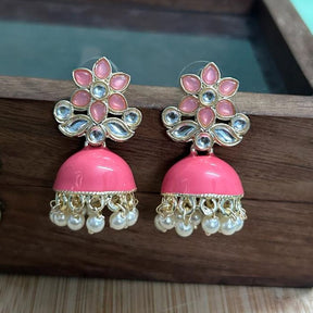 Vritti Pink Jhumka