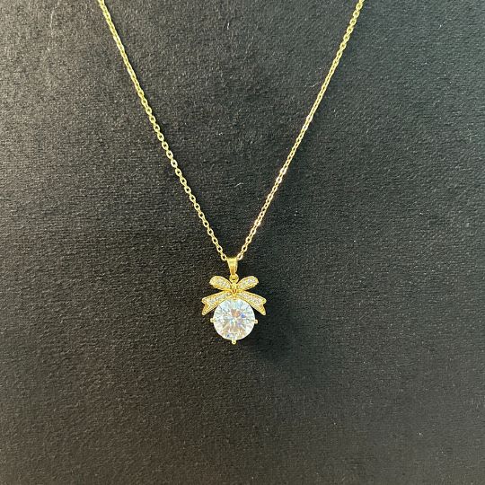 Bow American Diamond Pendant