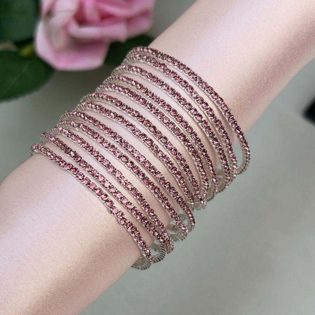 Stretchable Pink Bracelet - Pack of 12