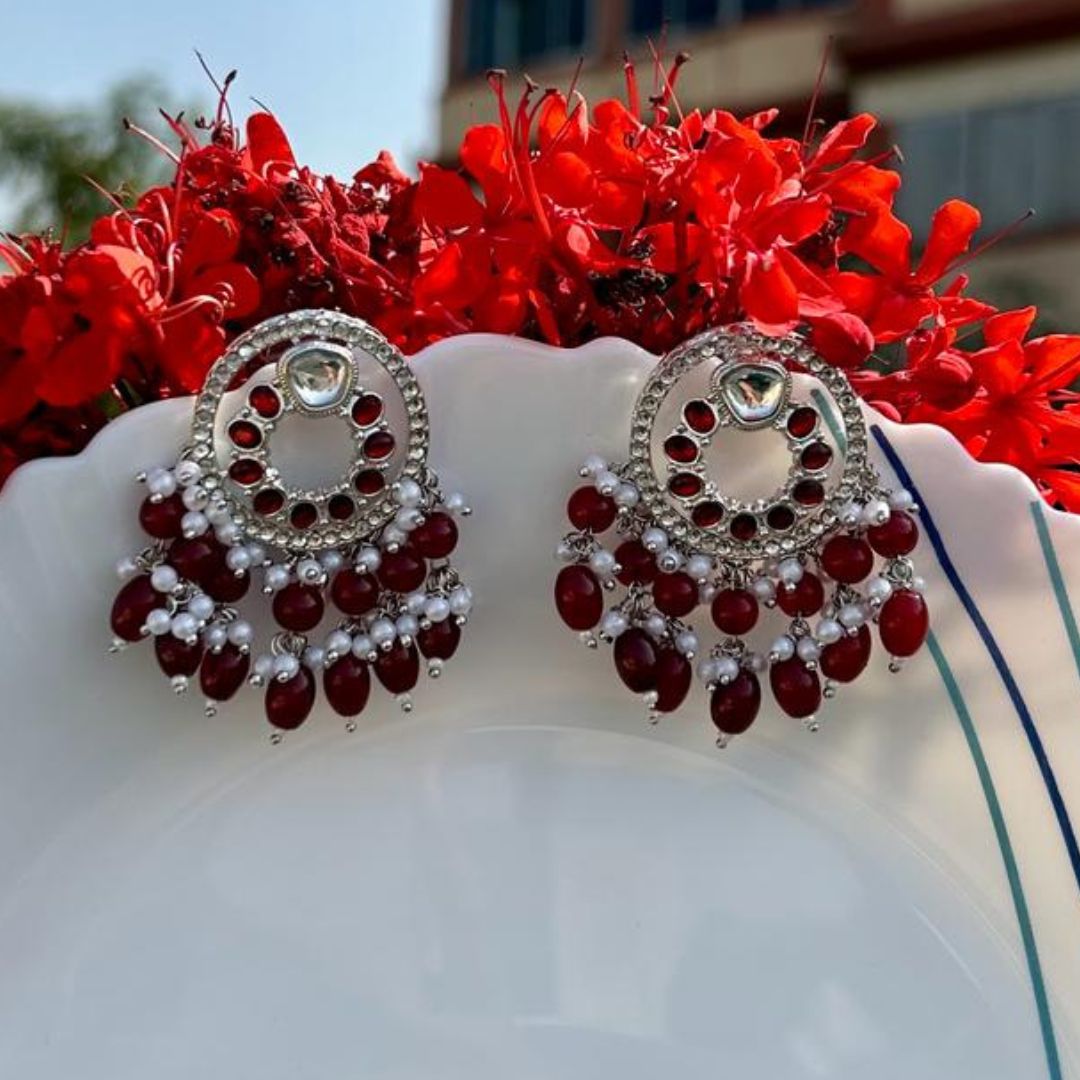 Aadya Red Earrings