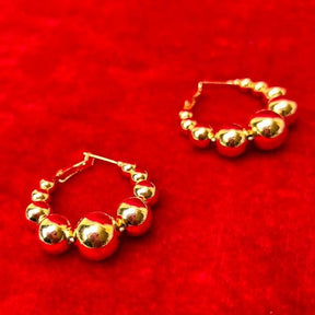 Ball Hoop Earrings