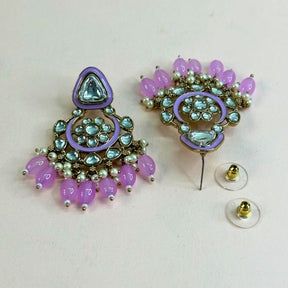 Adrika Lilac Chandbalis Earrings