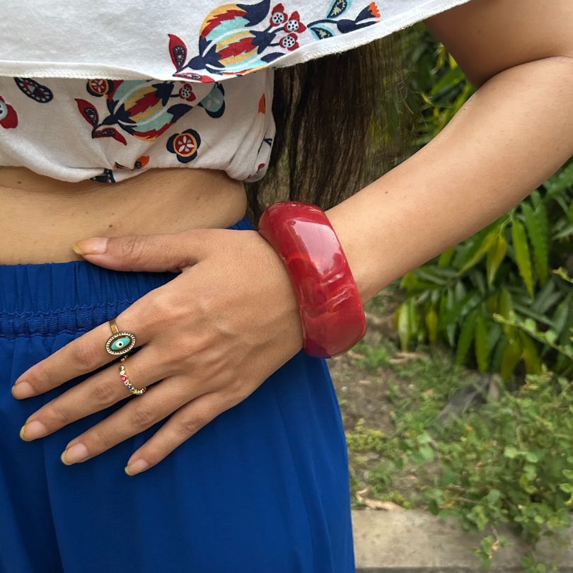 Red Resin Bangles