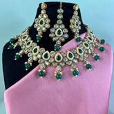 Ujawala Green  Kundan jewellery Set