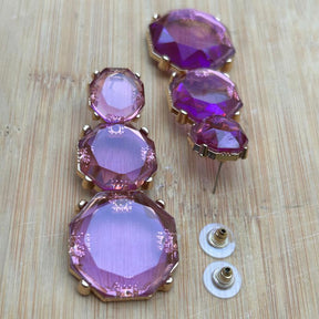 Mais Purple Statement Earrings