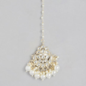 LAIDA Gold-Plated Kundan-Studded Maang Tikka