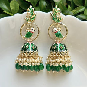 Tota parrot Green Jhumka