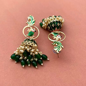 Tota parrot Green Jhumka